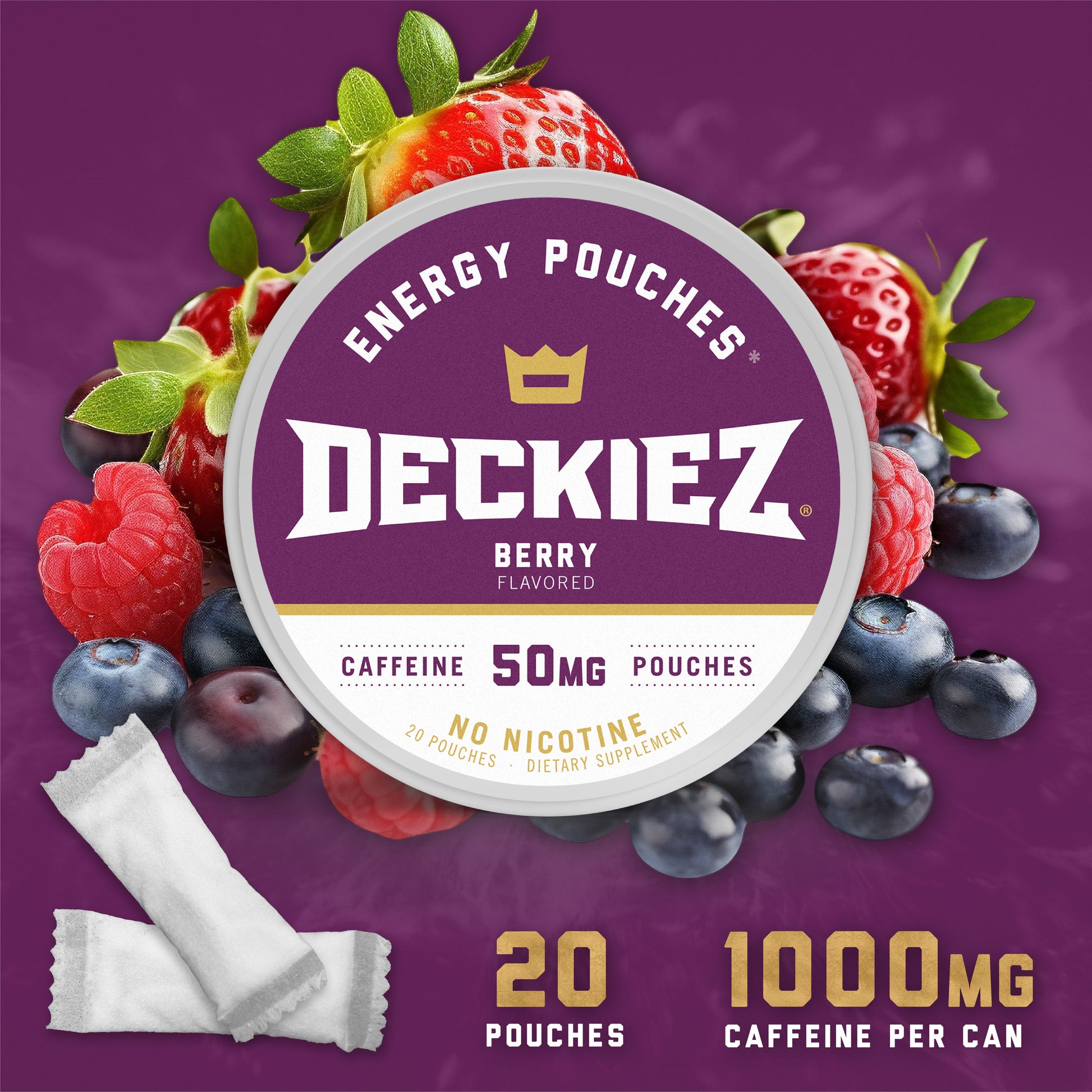 Deckiez Berry Blitz Flavored Caffeine Pouches - Deckiez