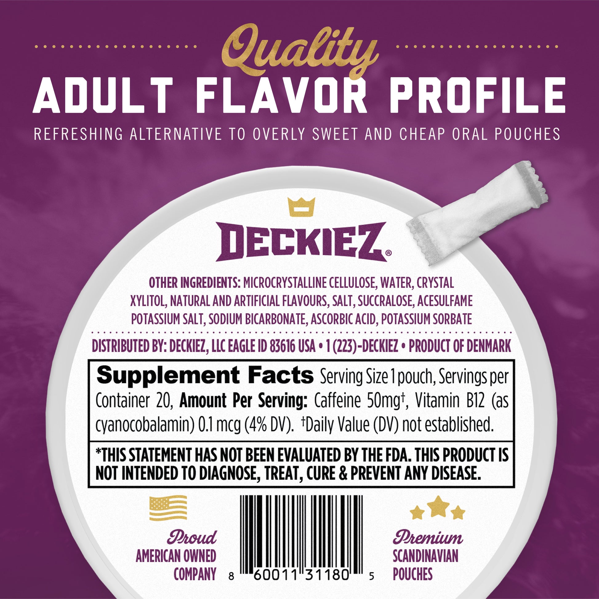 Deckiez Berry Blitz Flavored Caffeine Pouches - Deckiez