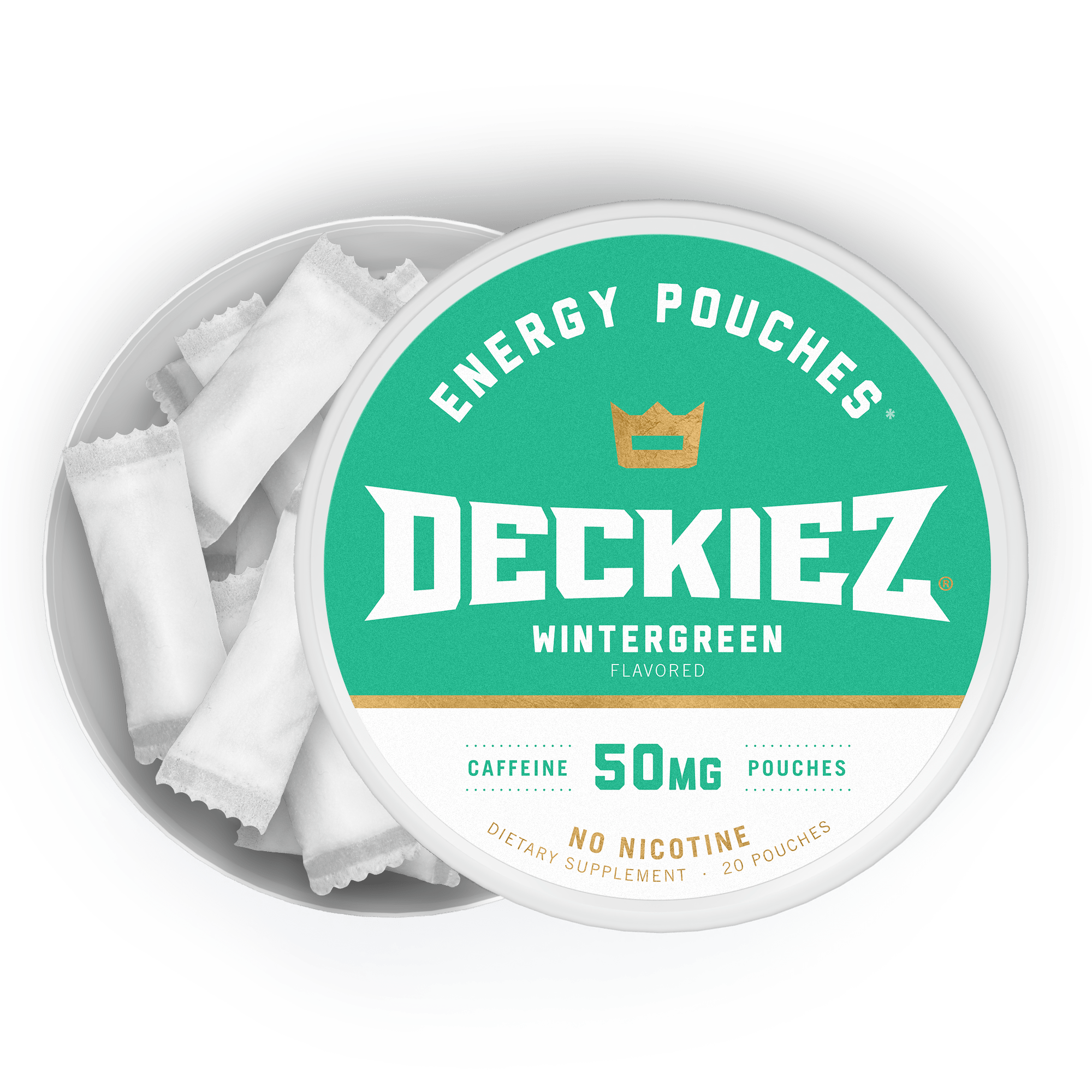 Deckiez Wintergreen Caffeine Pouches - Energy Boosting Wintergreen