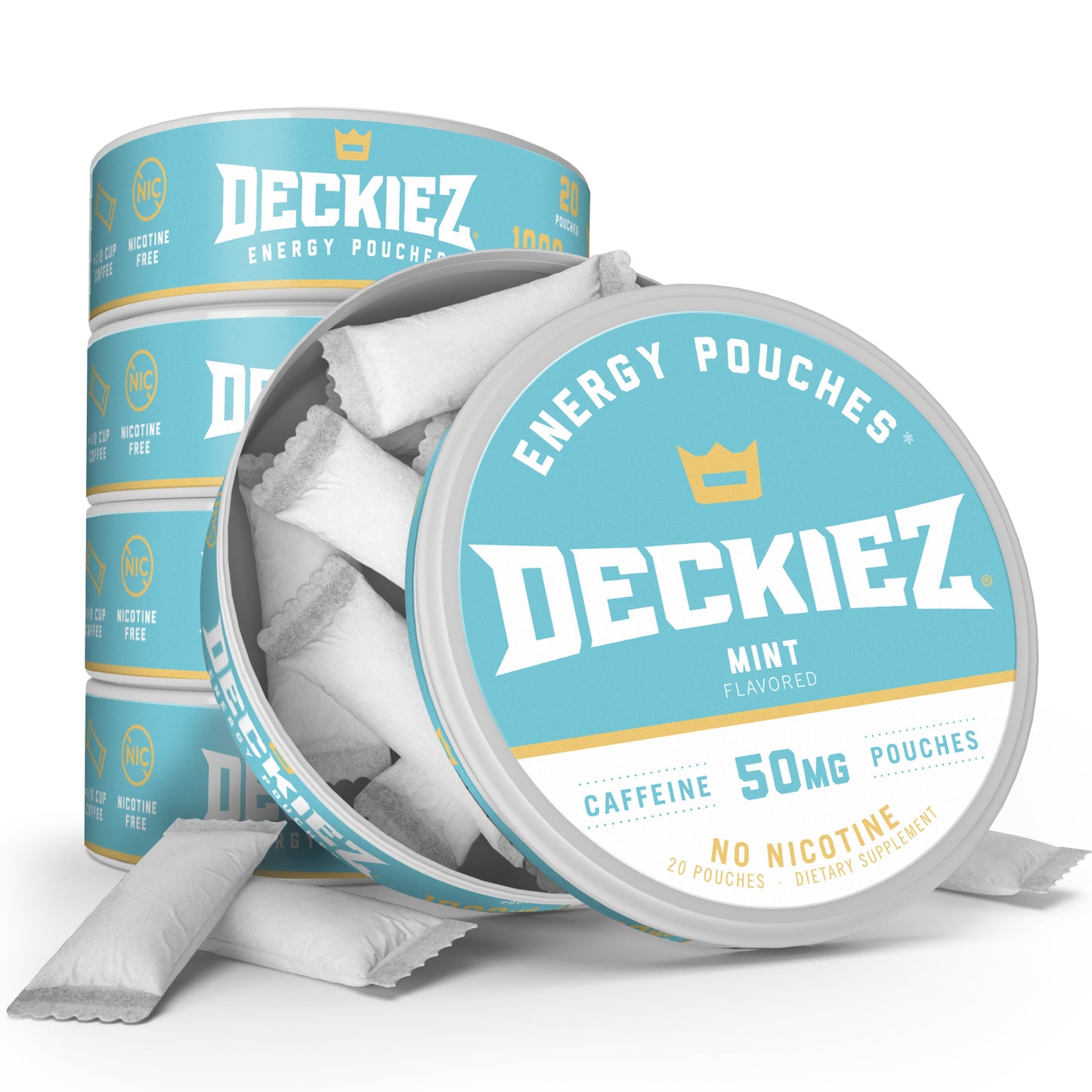NEW Deckiez Mint Flavored Caffeine Pouches - Deckiez