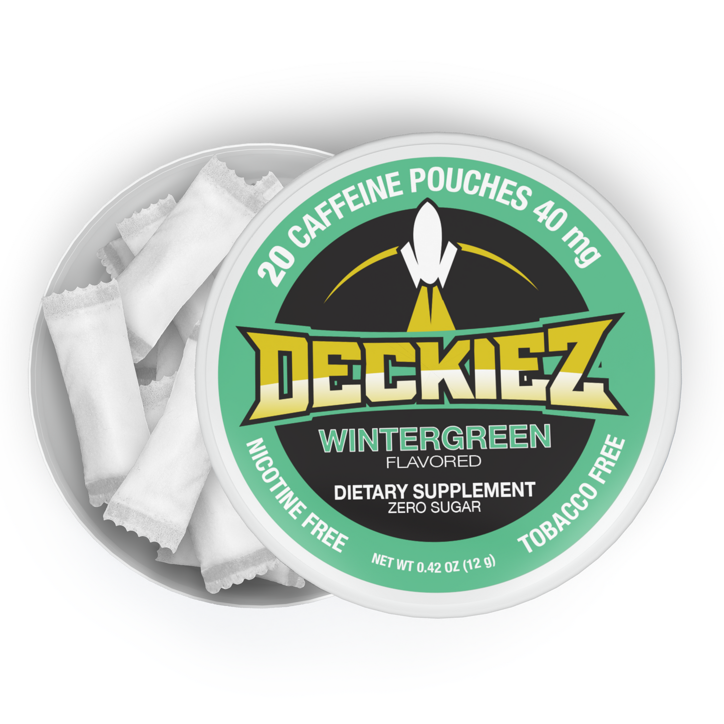 Deckiez Wintergreen Flavored Caffeine Pouches