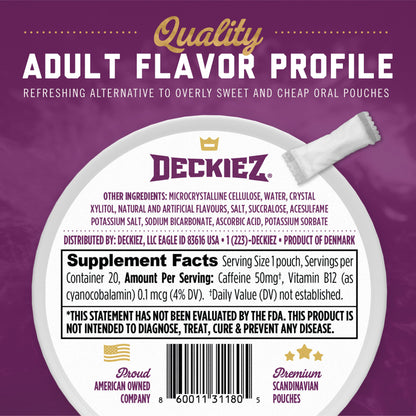 Deckiez Berry Blitz Flavored Caffeine Pouches - Deckiez