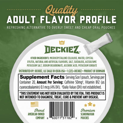 Deckiez Jalapeño Lime Flavored Caffeine Pouches - Deckiez