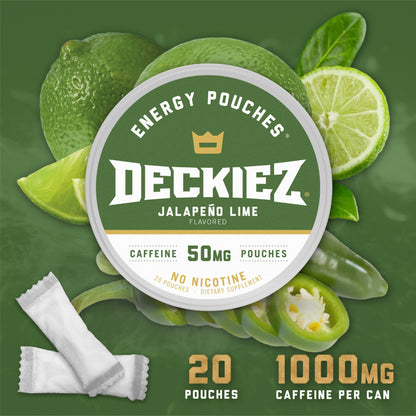 Deckiez Jalapeño Lime Flavored Caffeine Pouches - Deckiez