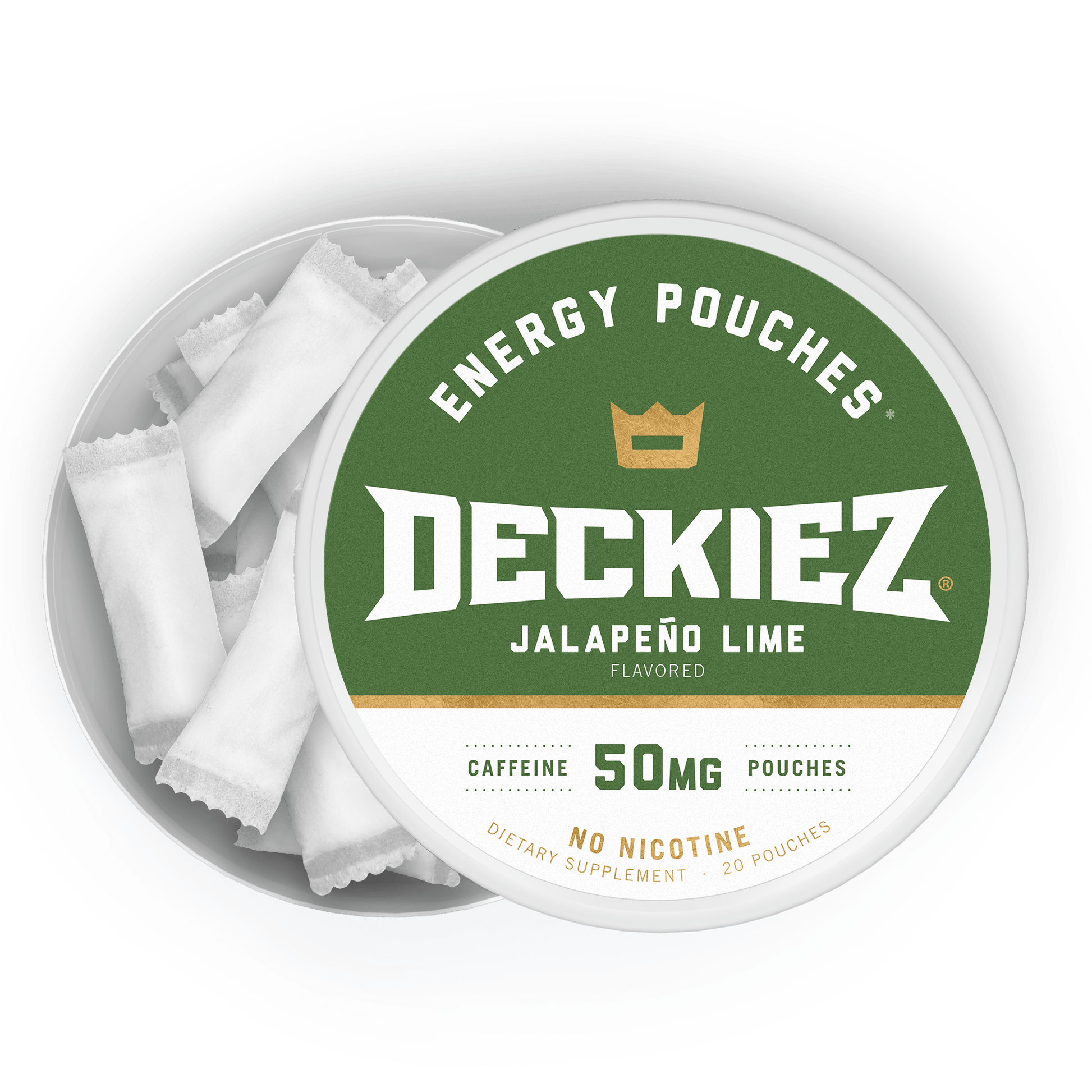 Deckiez Jalapeño Lime Flavored Caffeine Pouches