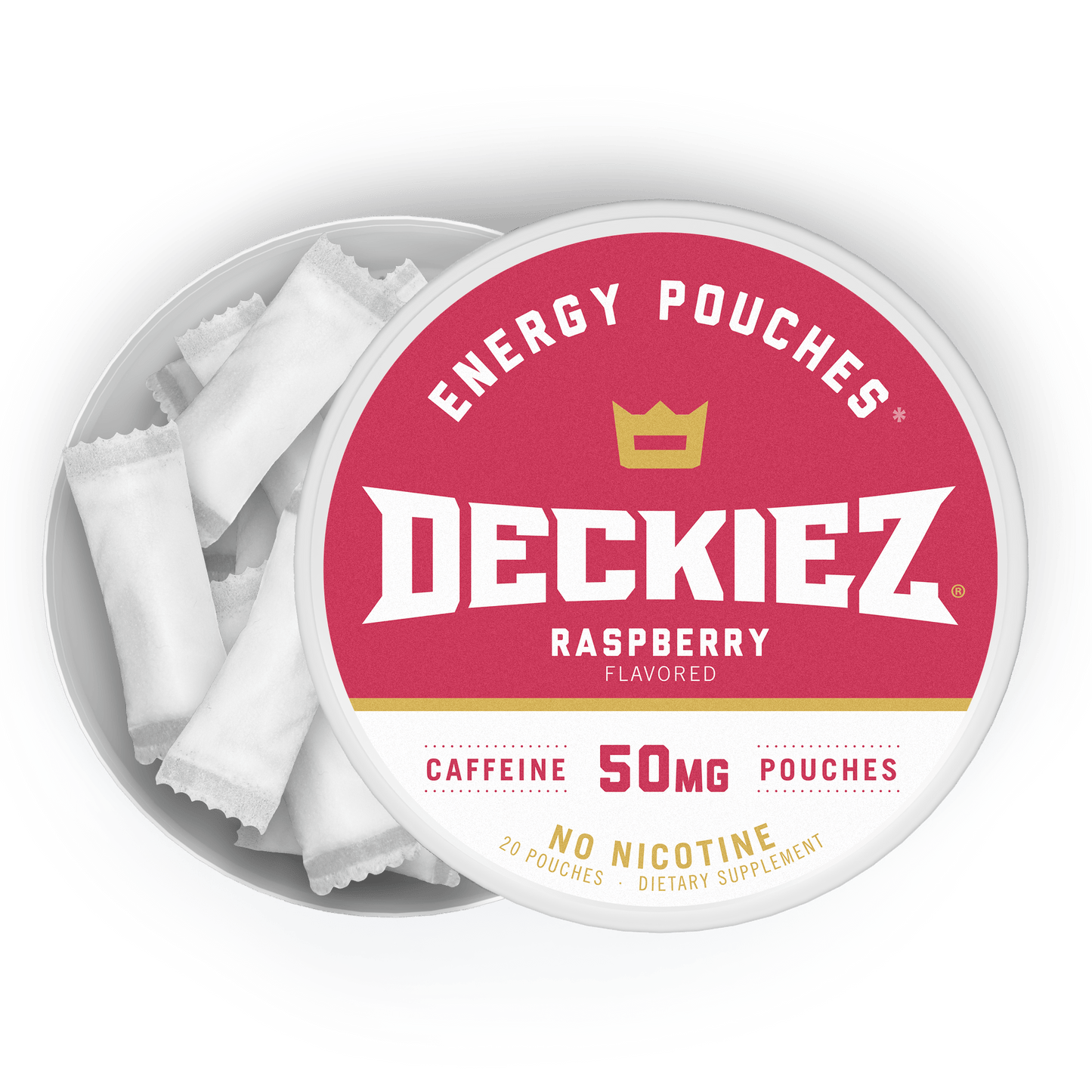 Deckiez Raspberry Flavored Caffeine Pouches - Deckiez