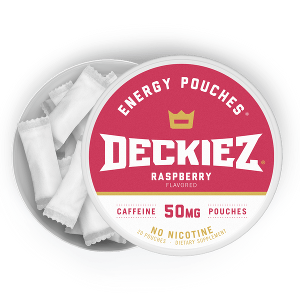 Deckiez Raspberry Fuego Caffeine Pouches - Energy Boost in Every Pouch