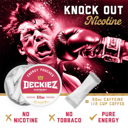 Deckiez Raspberry Flavored Caffeine Pouches - Deckiez