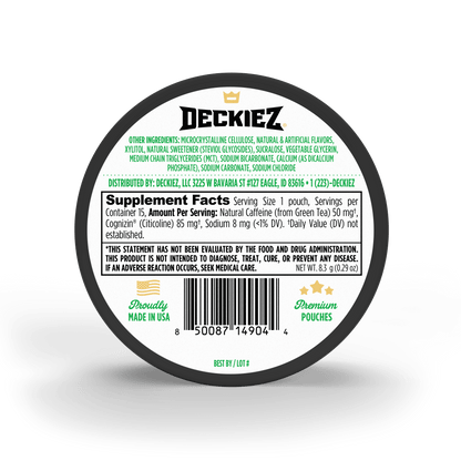 Deckiez Spearmint Flavored Caffeine Pouches - Deckiez