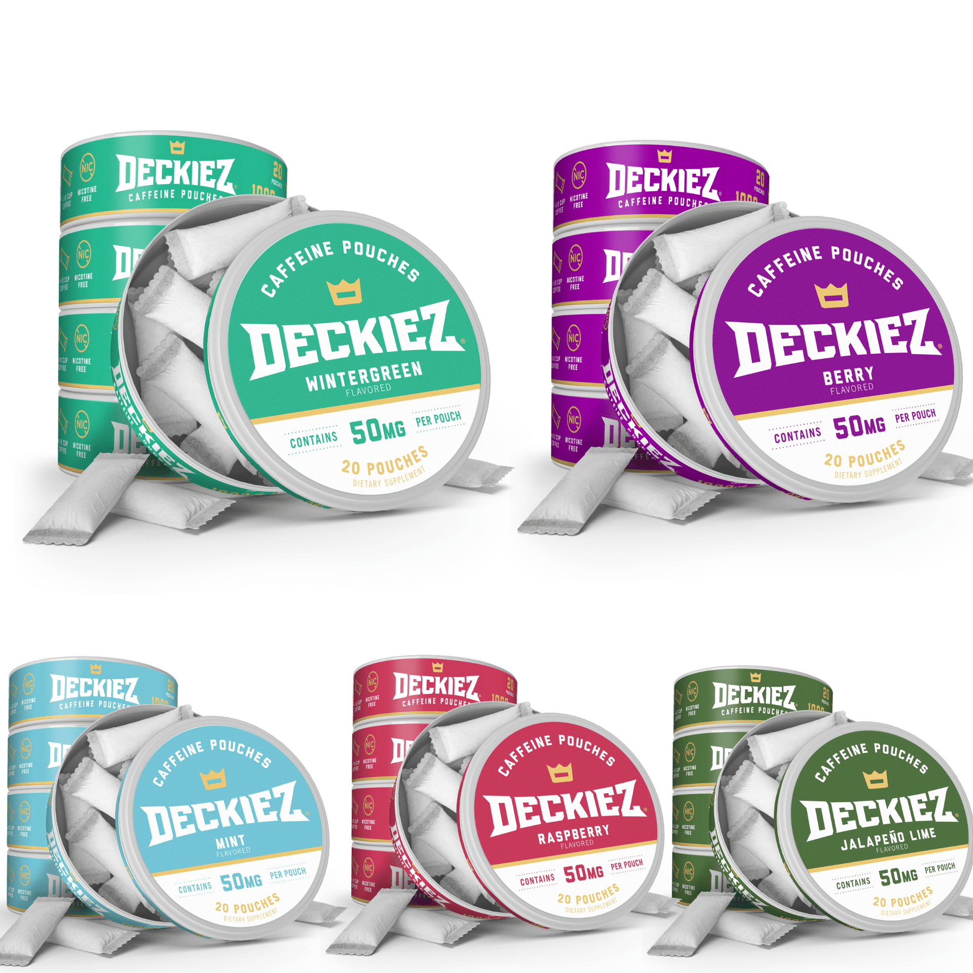 Deckiez Party Pack Caffeine Pouches - Energy Boosters