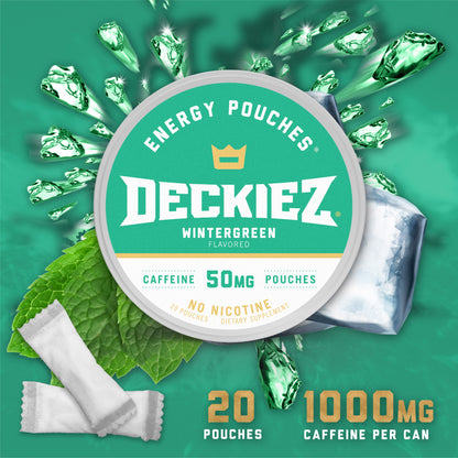 Deckiez Wintergreen Flavored Caffeine Pouches - Deckiez