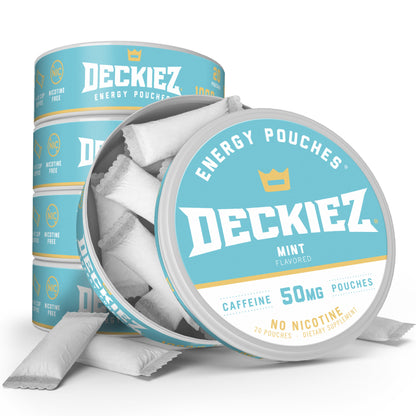 NEW Deckiez Mint Flavored Caffeine Pouches - Deckiez