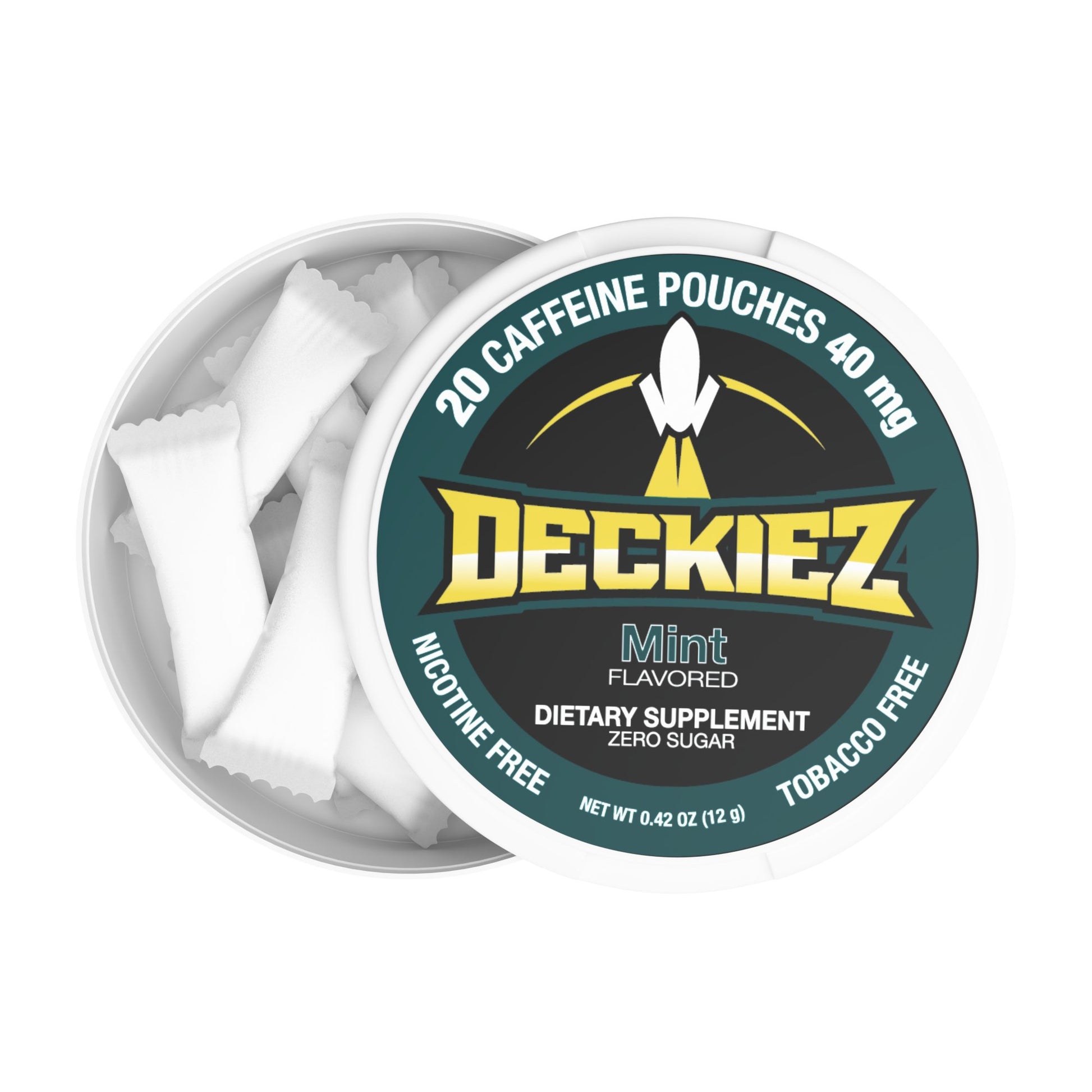 NEW Deckiez Mint Flavored Caffeine Pouches - Deckiez